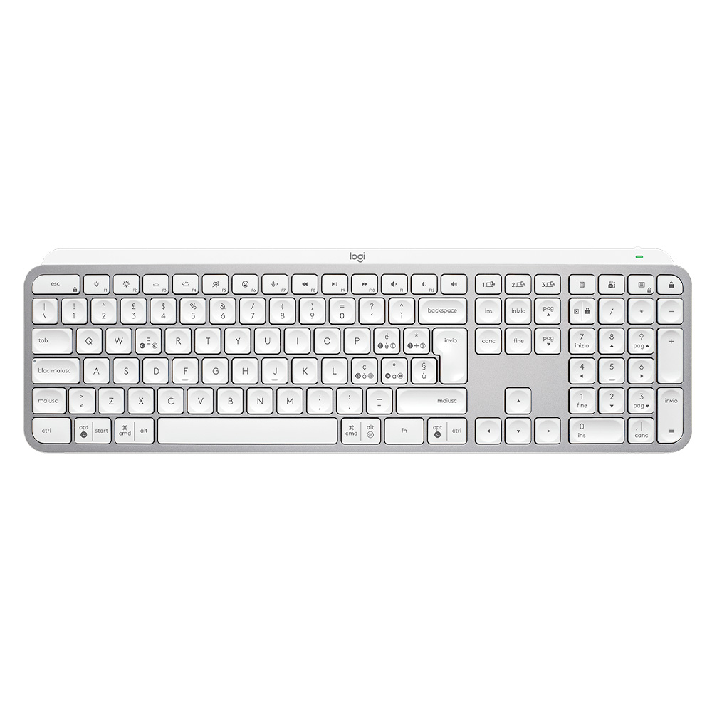 Logitech сымсыз пернетақтасы MX Keys S Pale Grey (920-011588)