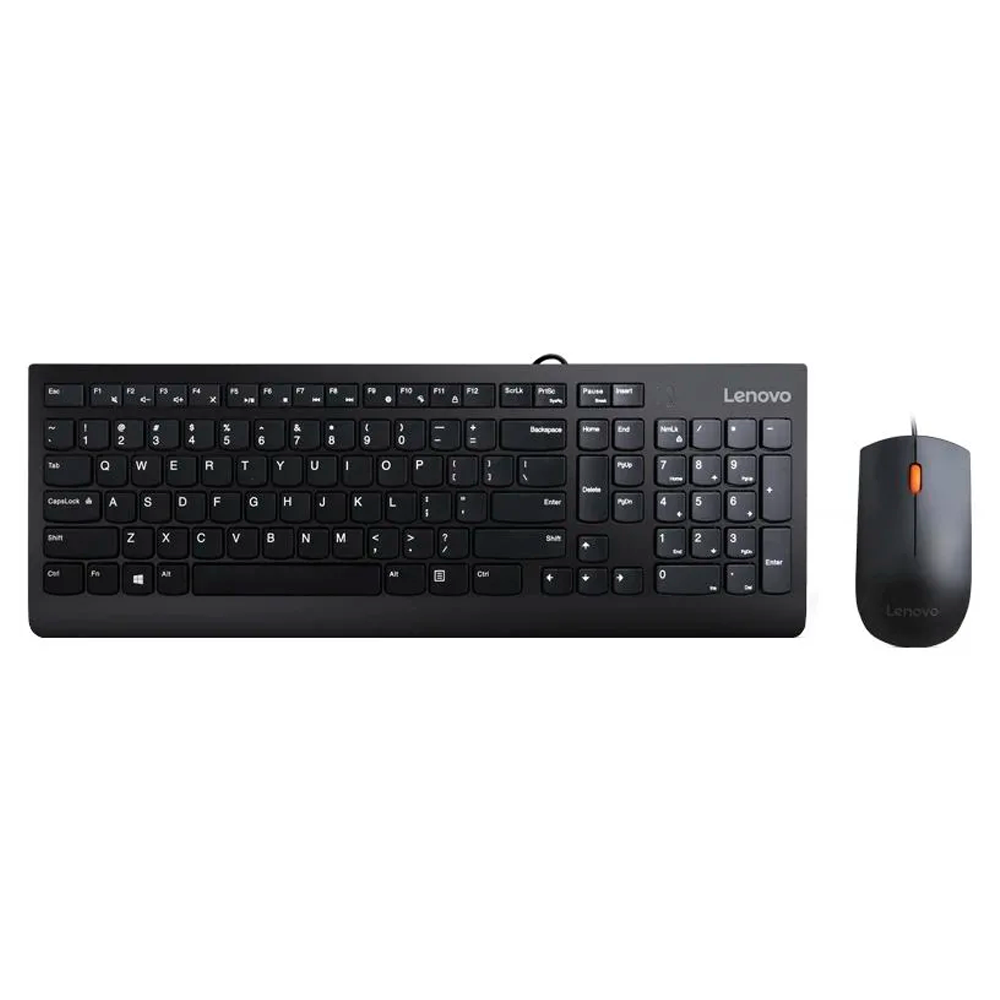 Lenovo жинағы (пернетақта және тінтуір) 300 USB Combo Keyboard & Mouse - Russian/Cyrillic (441), Қара, GX30M39635