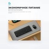 Logitech сымсыз пернетақта + тінтуір жинағы MK250 (920-013853) - фото 4