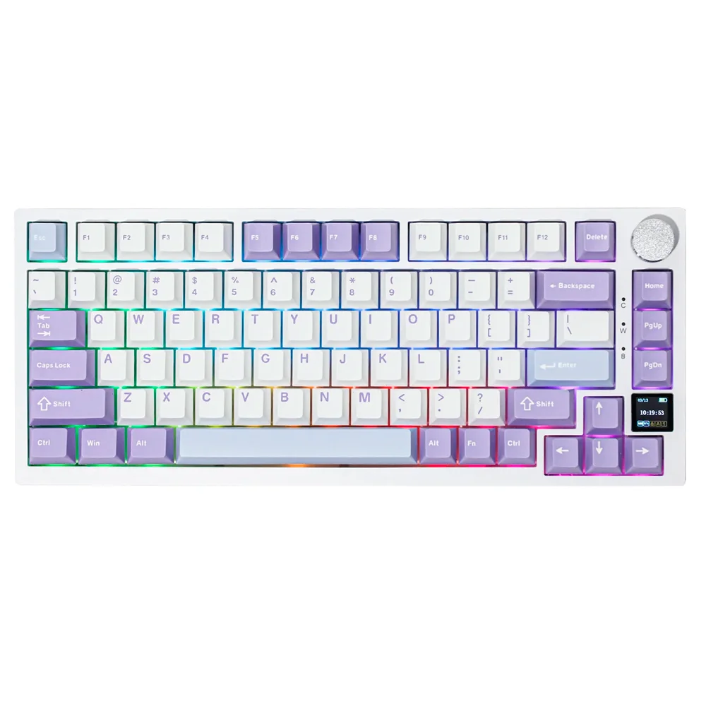 Игровая клавиатура Ajazz Purple-White AK820PRO Flying fish RGB - фото 5