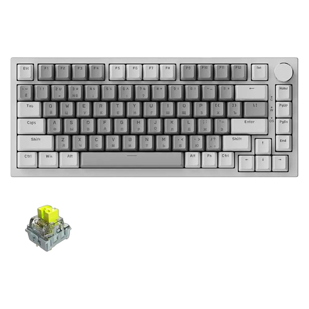 Ойын пернетақтасы Ajazz White-Grey AK820 HP Axis - фото 3