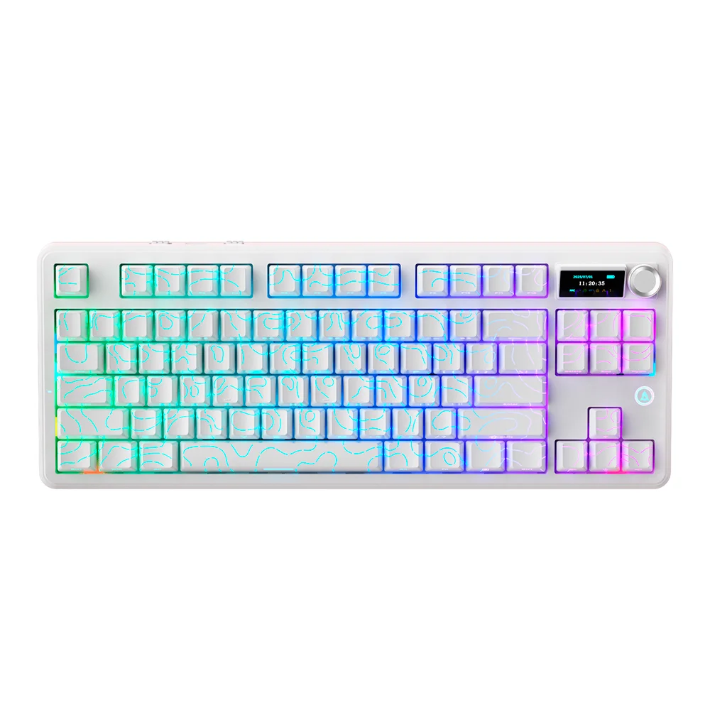 Клавиатура Ajazz MK87 Pro Peach Switch White