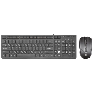 Комплект беспроводной клавиатура+мышь Defender Columbia C-775 RU Black