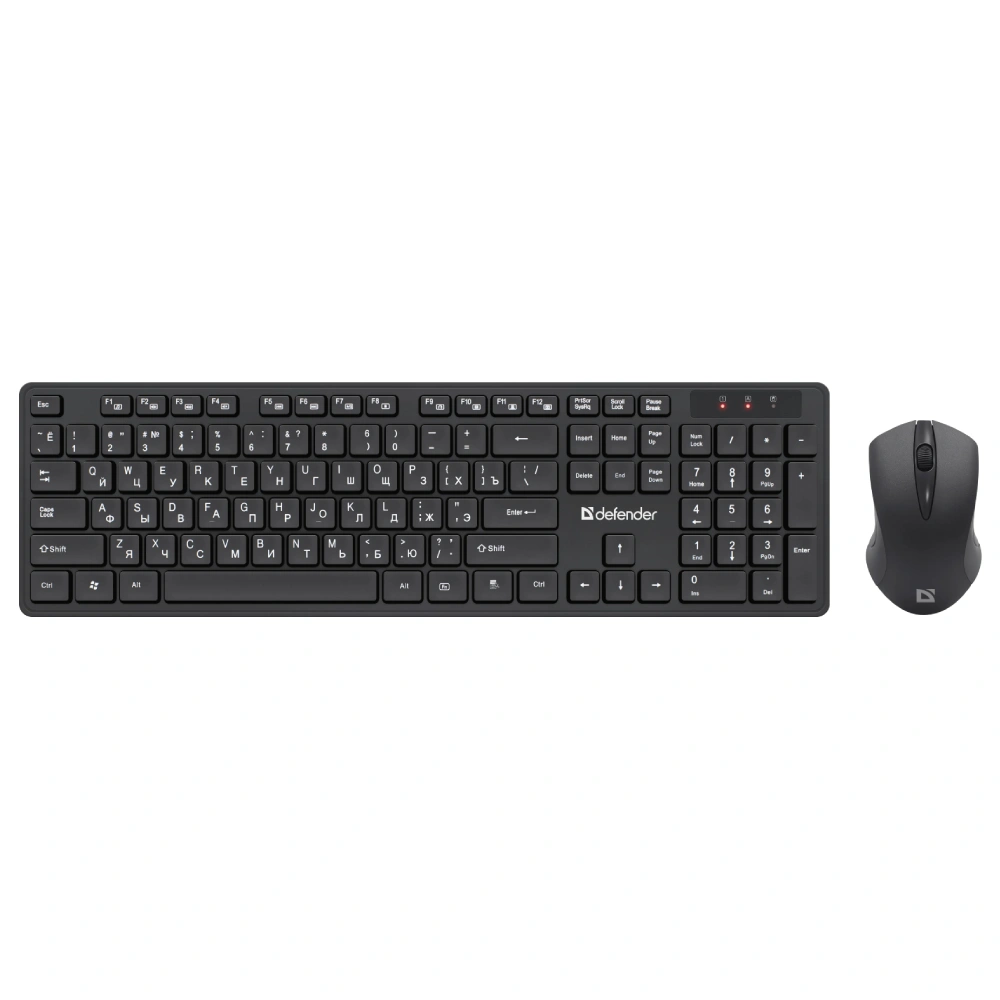 Комплект беспроводной клавиатура+мышь Defender Lima C-993 RU Black
