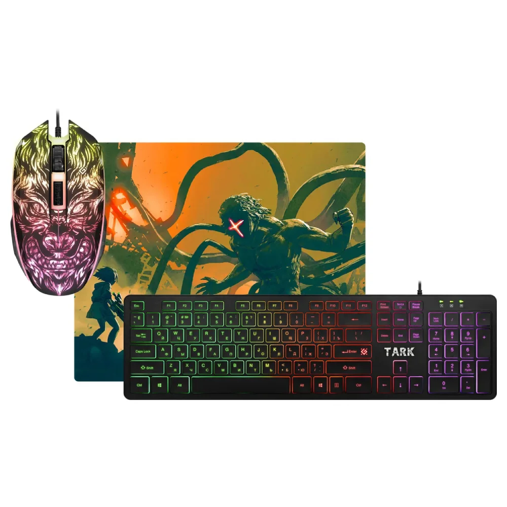 Комплект игровой Defender Tark C-779 RU, мышь+клавиатура+ковер