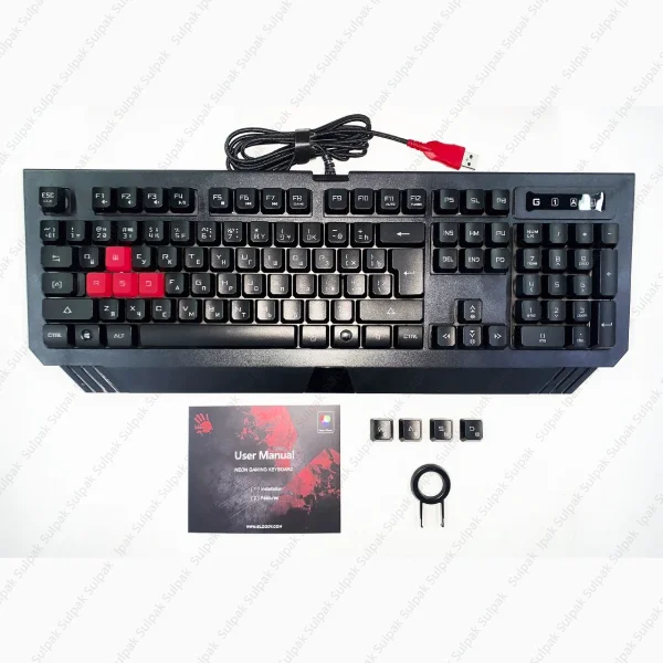 Клавиатура игровая проводная A4tech B120N Bloody USB - фото 3
