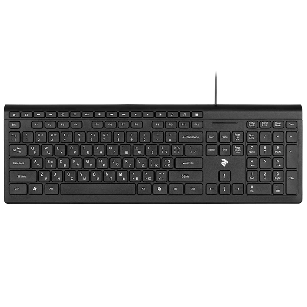Клавиатура проводная 2E KM1020 Slim USB