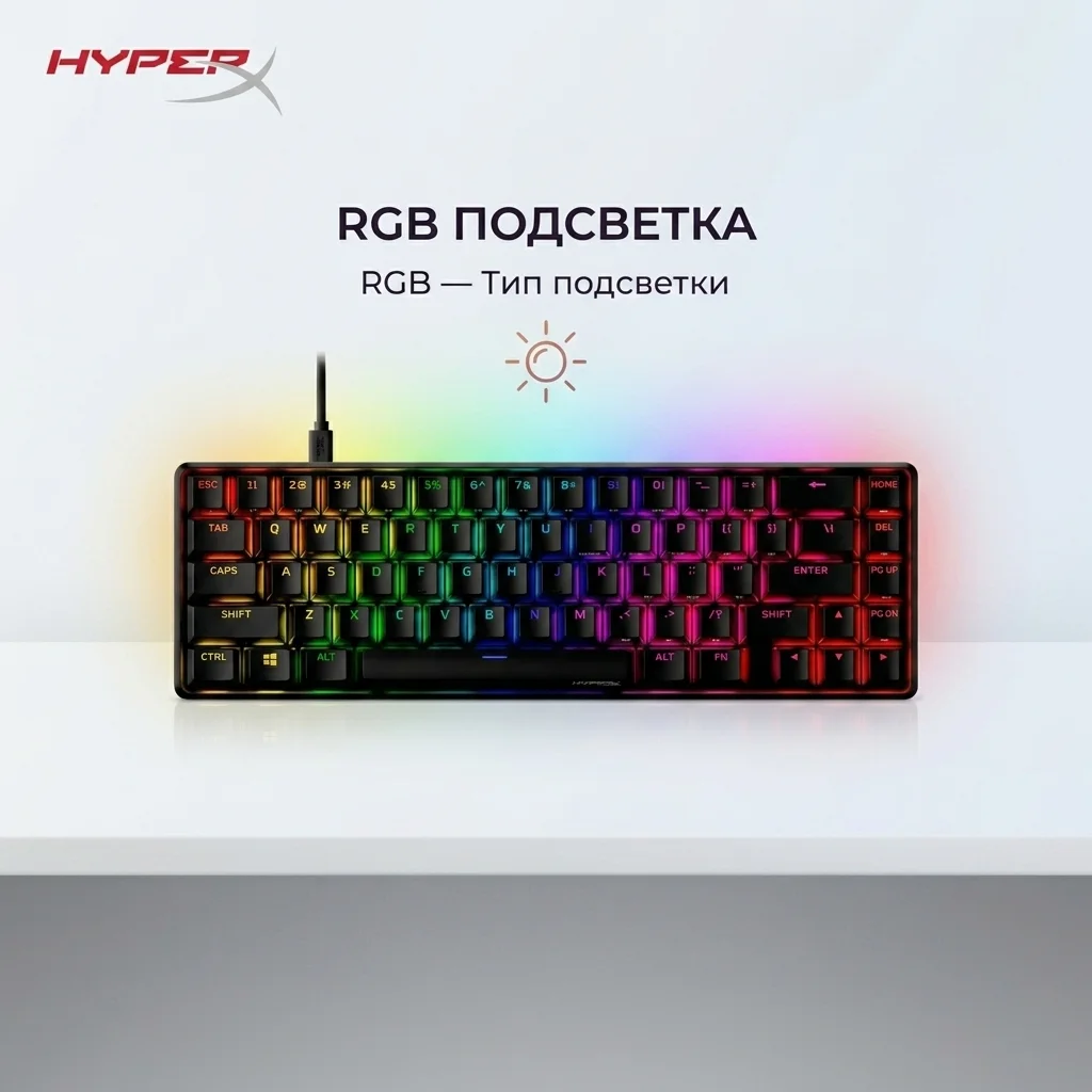 Клавиатура HyperX Alloy Origins 65 4P5D6AX#ACB Alloy Origins 65 - фото 15