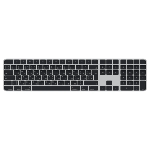 Клавиатура беспроводная Apple Magic Keyboard with Touch ID and Numeric Keypad Black Keys (MMMR3RS/A)
