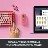 Logitech сымсыз пернетақтасы POP keys Wireless Mechanical Heartbreaker rose - фото 8