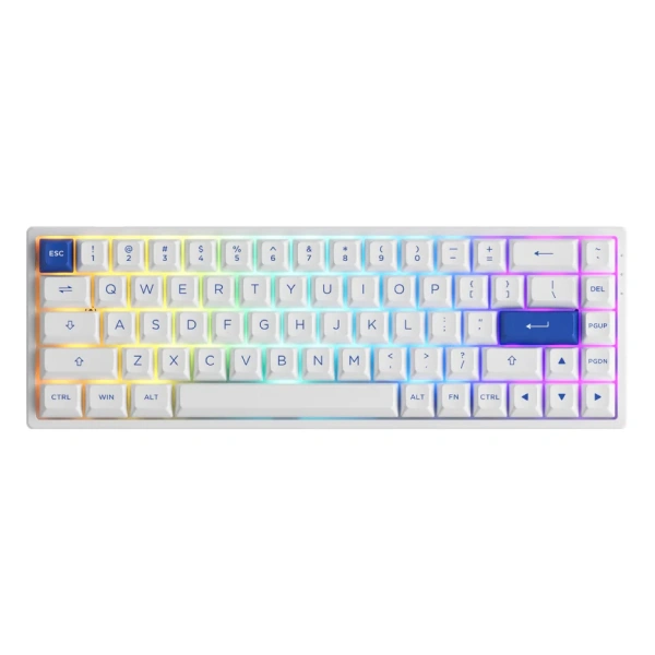 Клавиатура беспроводная AKKO 3068B White&Blue (Jelly Pink switches)