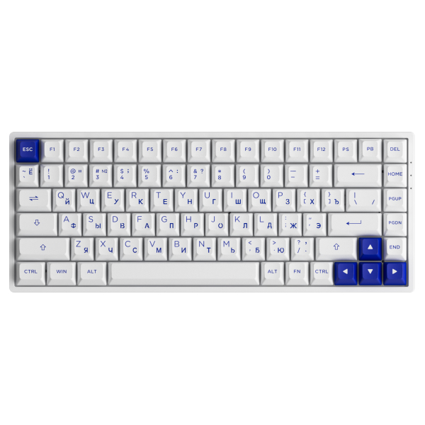 Клавиатура беспроводная AKKO 3084B  White&Blue (Jelly Pink switches)