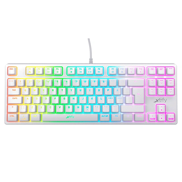 Клавиатура игровая Xtrfy K4 TKL RGB Kailh Red RU White (XG-K4-RGB-TKL-WH-R-RUS)