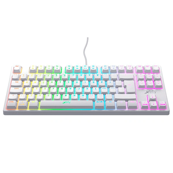 Клавиатура игровая Xtrfy K4 TKL RGB Kailh Red RU White (XG-K4-RGB-TKL-WH-R-RUS) - фото 2