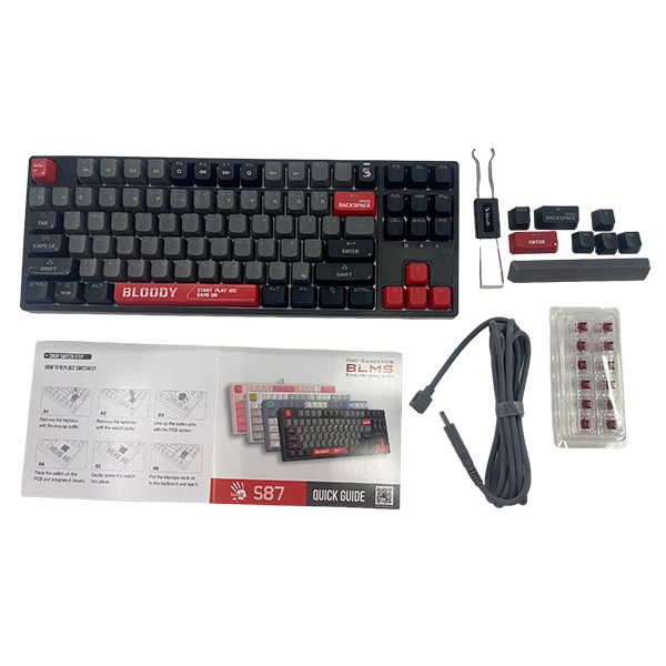 Bloody ойын пернетақтасы S87 RED - фото 5