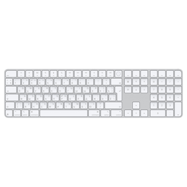 Клавиатура беспроводная Apple Magic Keyboard with Touch ID - Russian - White Keys (MXK73RS/A)