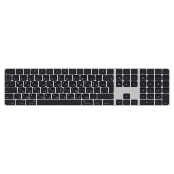 Клавиатура беспроводная Apple Magic Keyboard with Touch ID and Numeric Keypad Black Keys (MMMR3RS/A) DEMO
