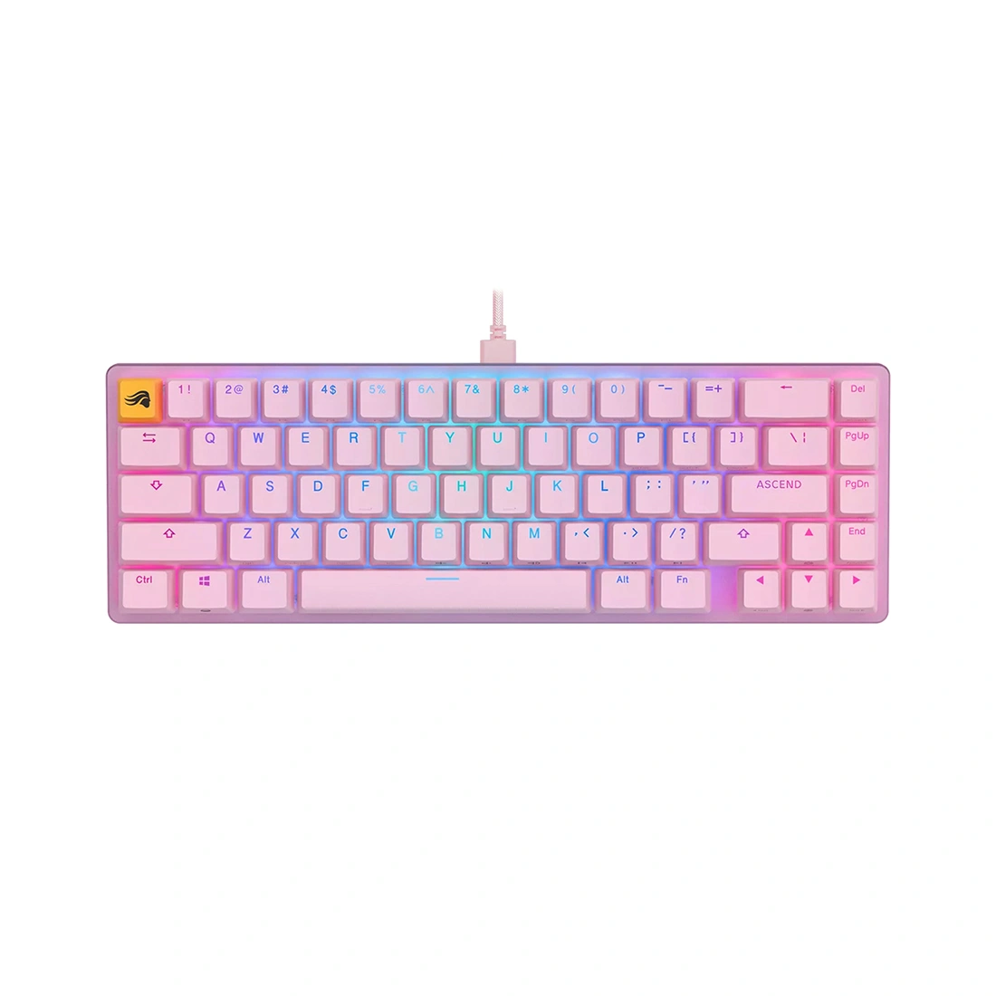 Клавиатура Glorious GMMK2 Compact Pink (GLO-GMMK2-65-FOX-P)  - фото 2