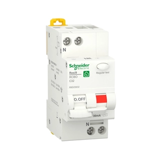 Дифференциальный автоматический выключатель SE АВДТ 1P+N С 32А 6 kA 30мА АС 