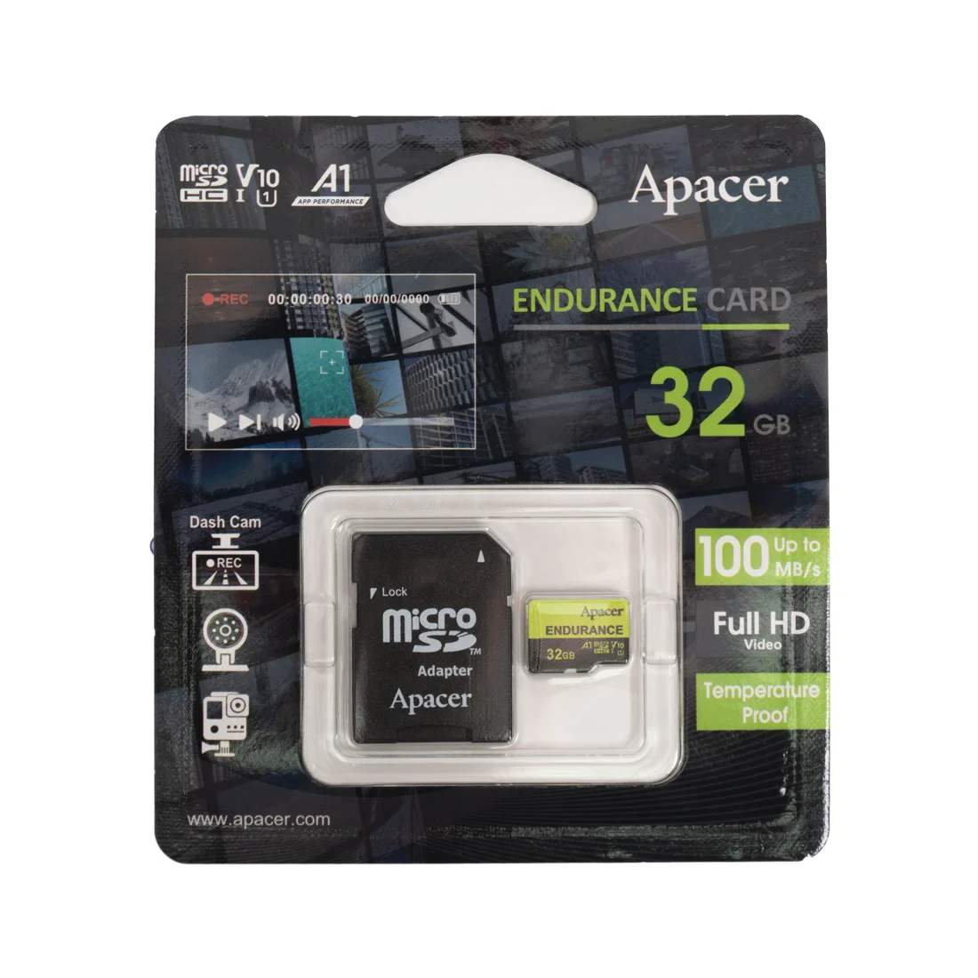 Карта памяти Apacer AP32GEDM0D05-R 32GB с адаптером SD 