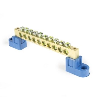 Шина нулевая Deluxe TS-0812А 10 групп 