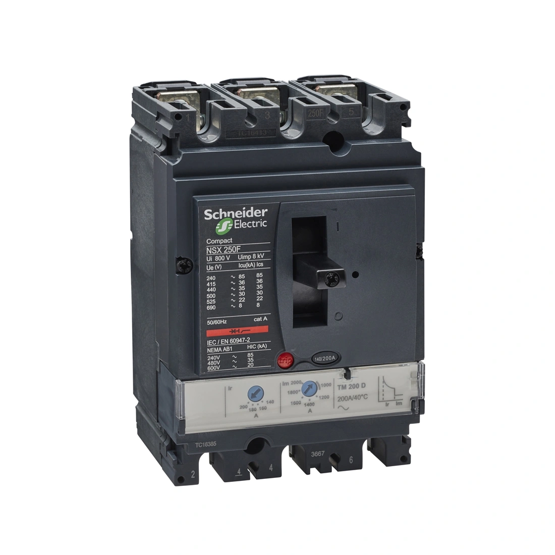 Автоматический выключатель SE LV431631 NSX250F 3P 200A 36кА 