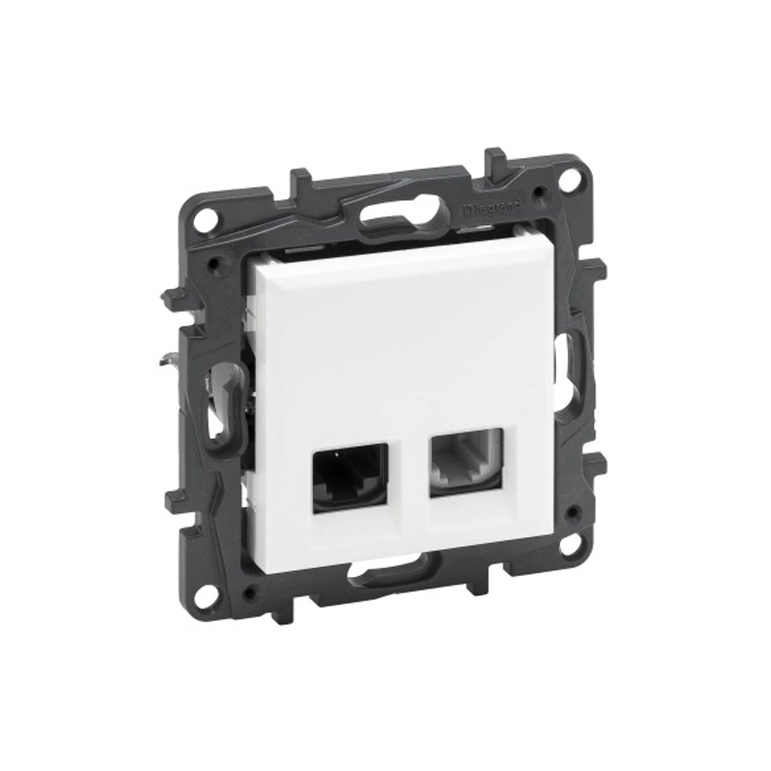 Информационная розетка одинарная Niloe Step RJ11+RJ45 Кат.6e UTP Белый 