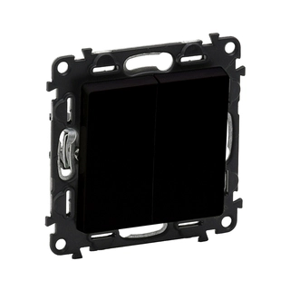 Выключатель двухклавишный Legrand Valena Life 10АХ 250В безвинт.зажим антрацит 