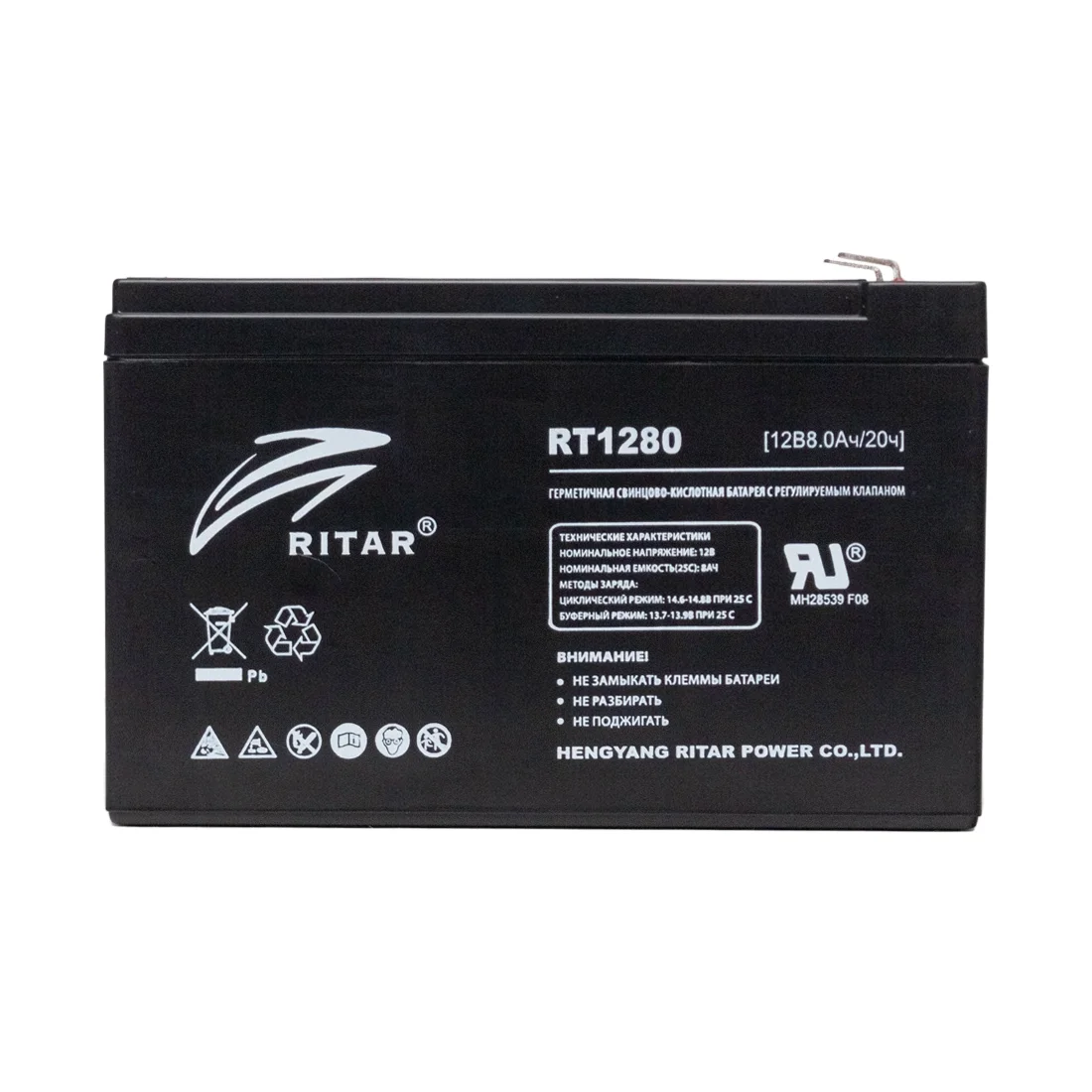 Аккумуляторная батарея Ritar RT1280 12В 8 Ач RT1280 - фото 9