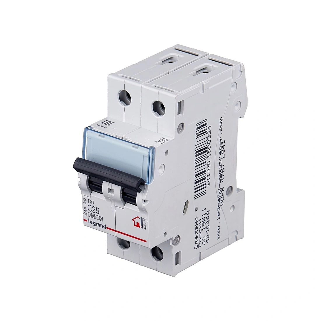 Автоматический выключатель Legrand 404044 2П C 25A TX3 6000 6kA 