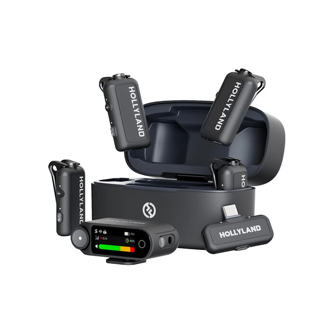 Петличный микрофон Hollyland Lark MAX 2 Combo 4-Person Черный 