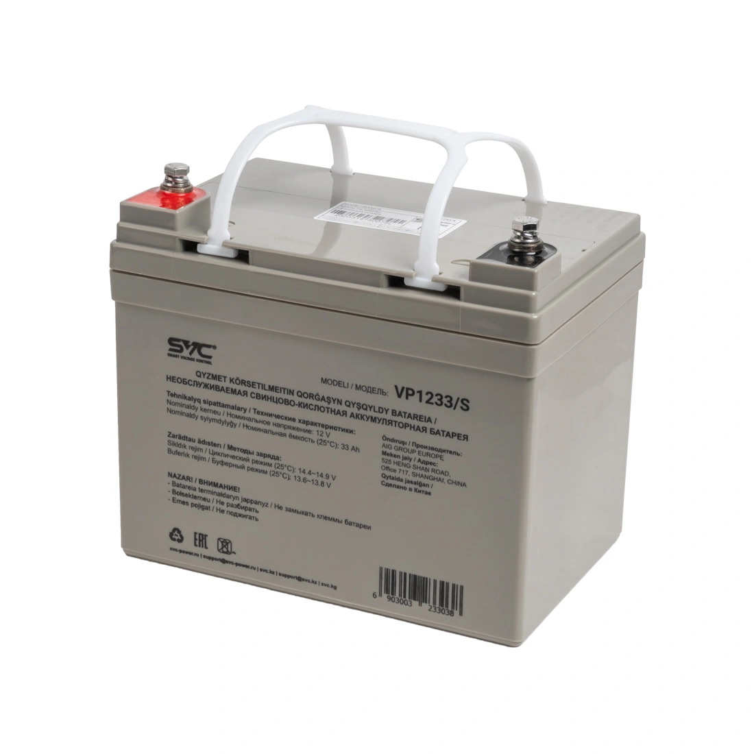 Аккумуляторная батарея SVC VP1233/S 12В 33 Ач (195*130*167) VP1233/S