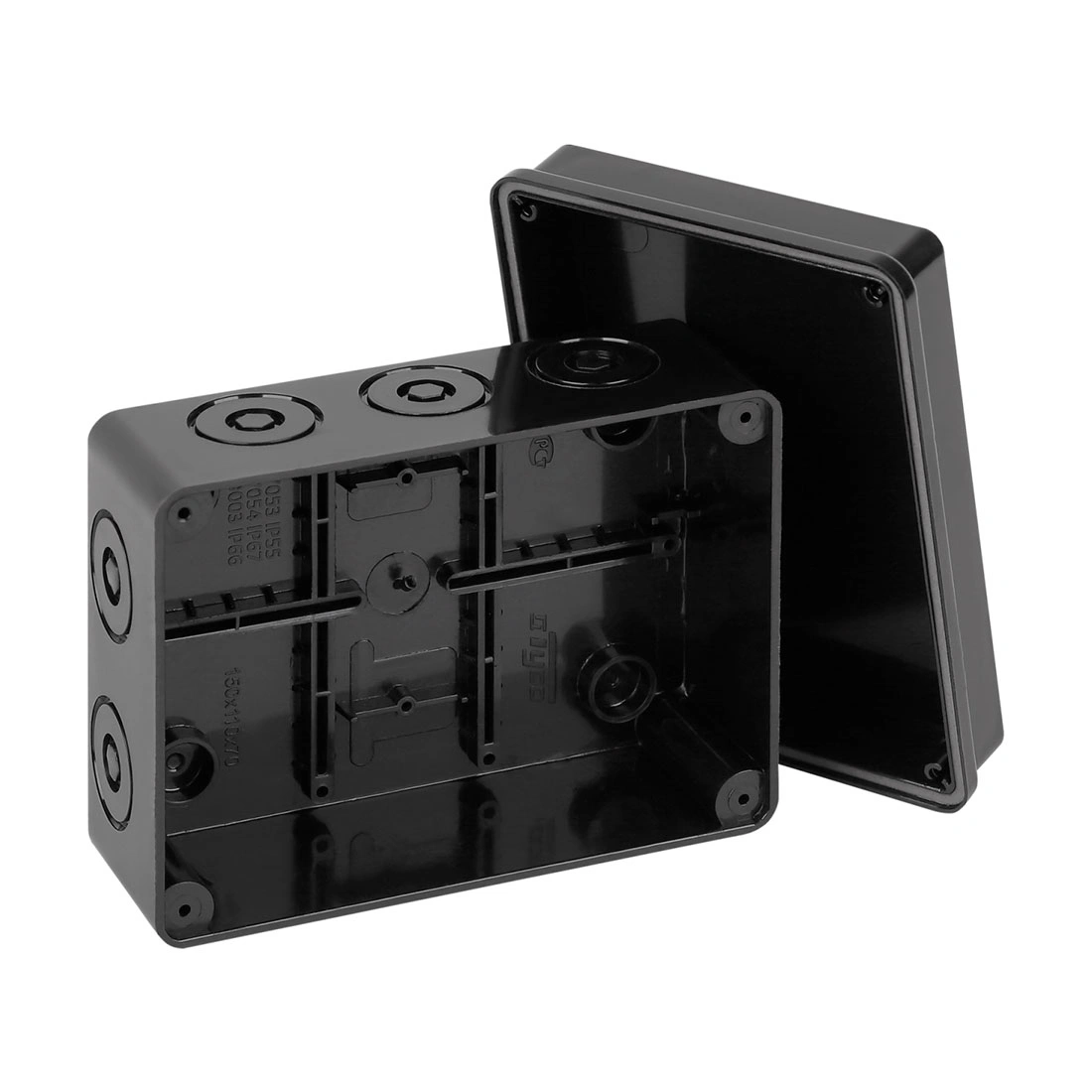 Коробка распаячная ТYCO 67054Ч без гермовводов черная 