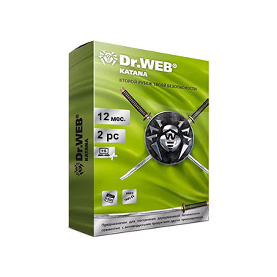 Антивирус Dr.Web Katana 12М 2 ПК новая лицензия 