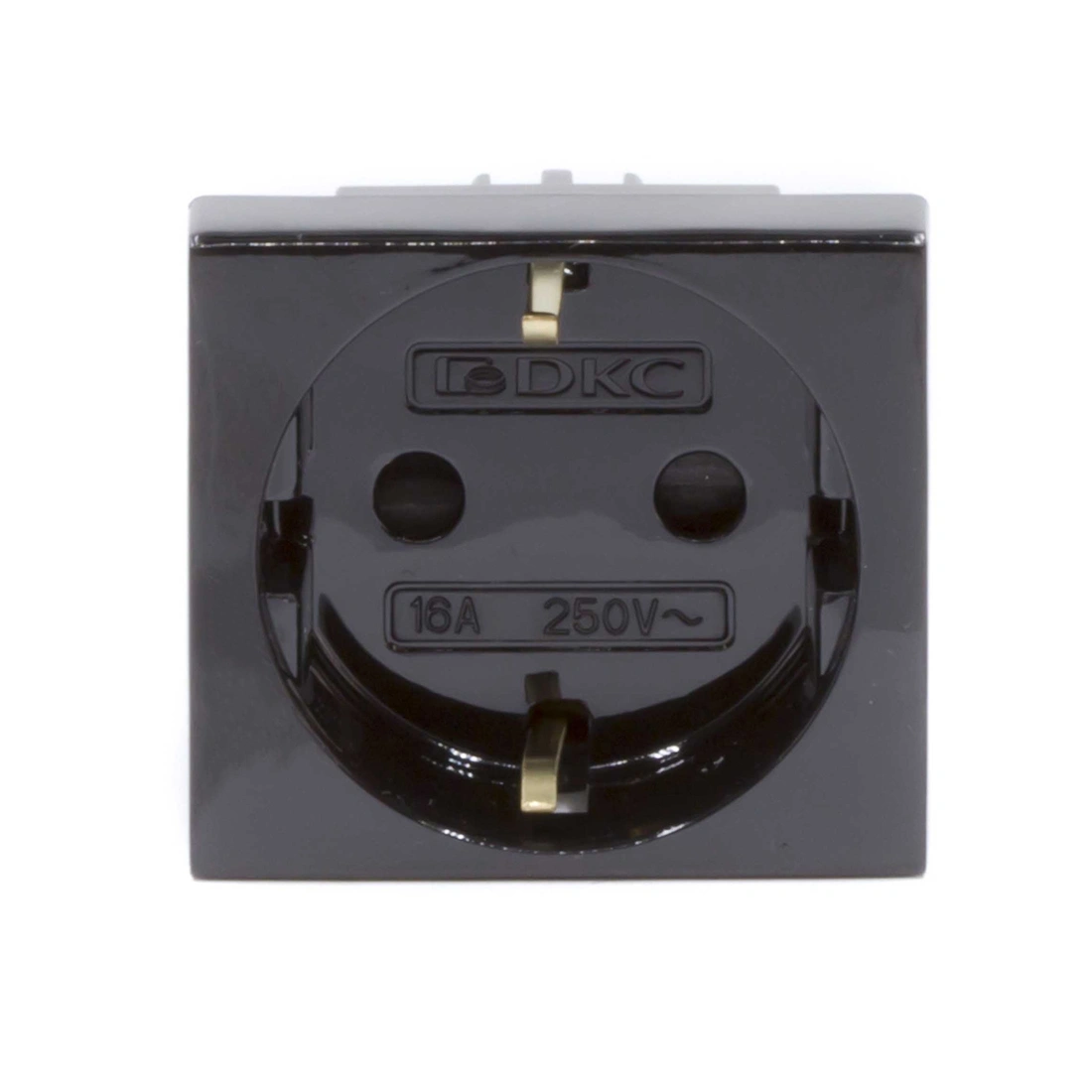 Розетка силовая серии Viva DKC 45205 2Р+Е со шторками черная 