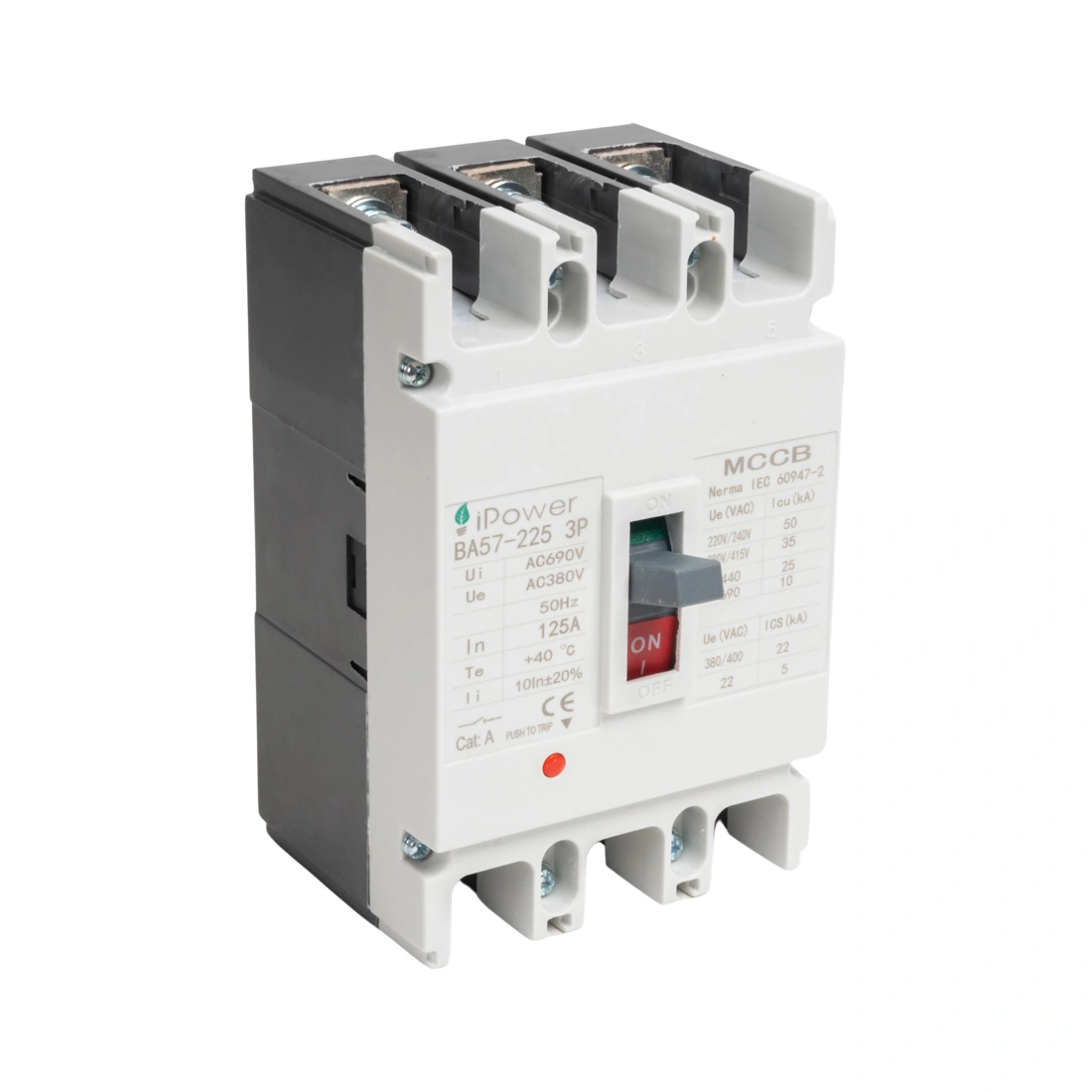 Автоматический выключатель iPower ВА57-225 3P 125A 