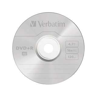 Диск DVD+R Verbatim (43500) 4.7GB 25штук Незаписанный 