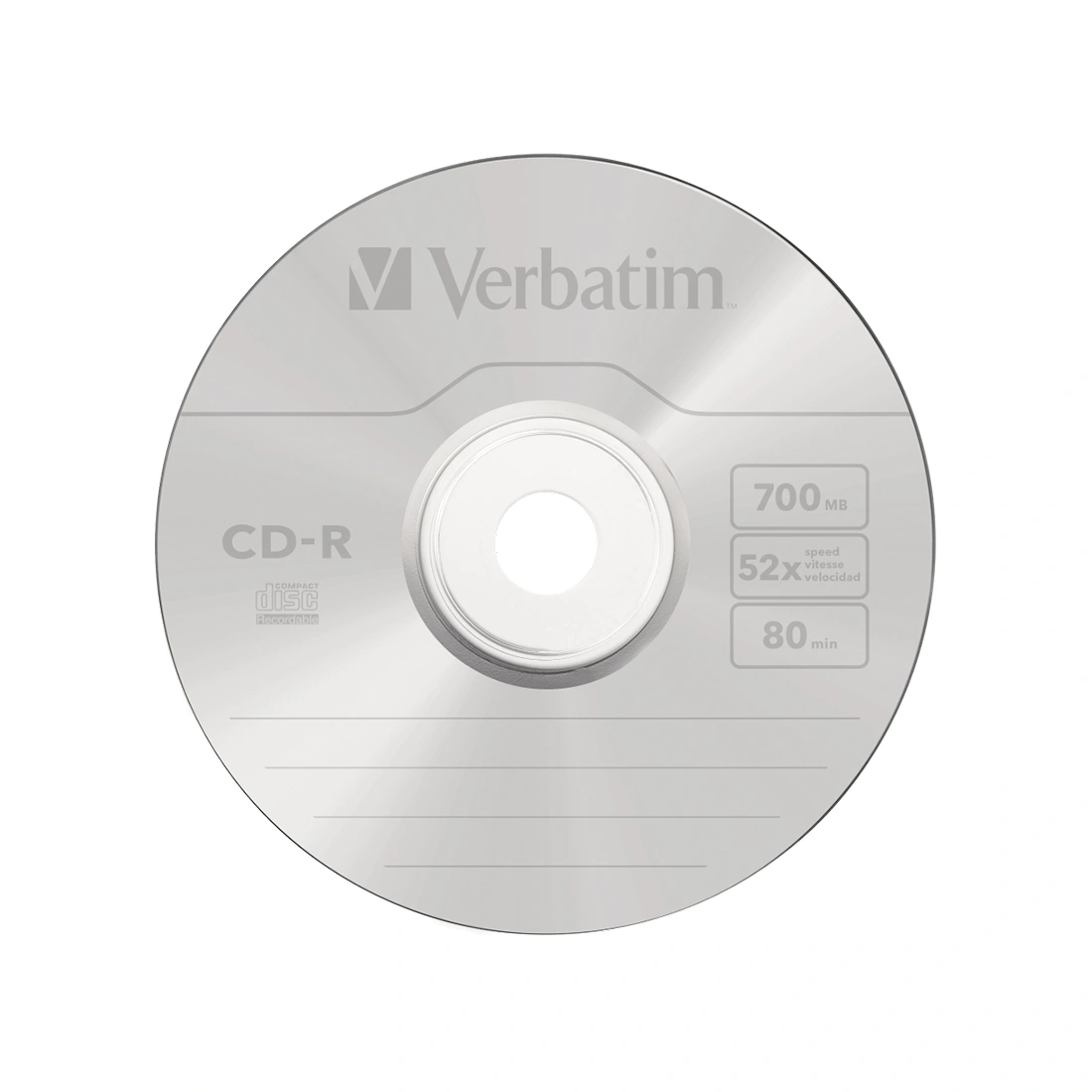 Диск CD-R Verbatim (43343) 700MB 50штук Незаписанный 