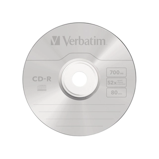 Диск CD-R Verbatim (43343) 700MB 50штук Незаписанный 