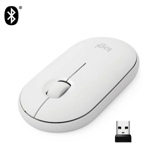 Мышь беспроводная Logitech M350S Pebble 2 Bluetooth Mouse Tonal White 910-007013