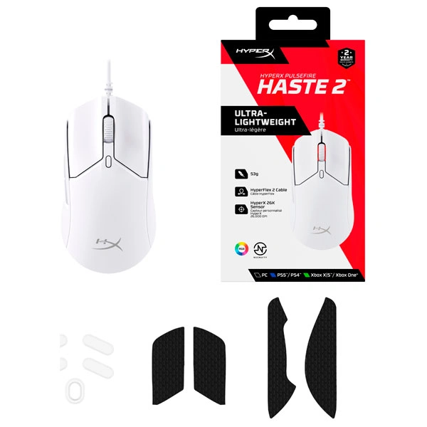 Игровая мышь HyperX Pulsefire Haste 2 White 6N0A8AA - фото 10