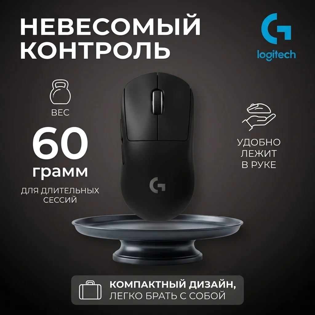 Игровая мышь Logitech G Pro X Superlight 2 Dex Black 910-007357 - фото 11