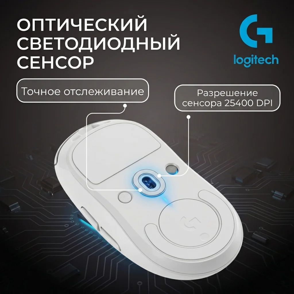 Игровая мышь Logitech G Pro X Superlight 2 Dex White 910-007365 - фото 8