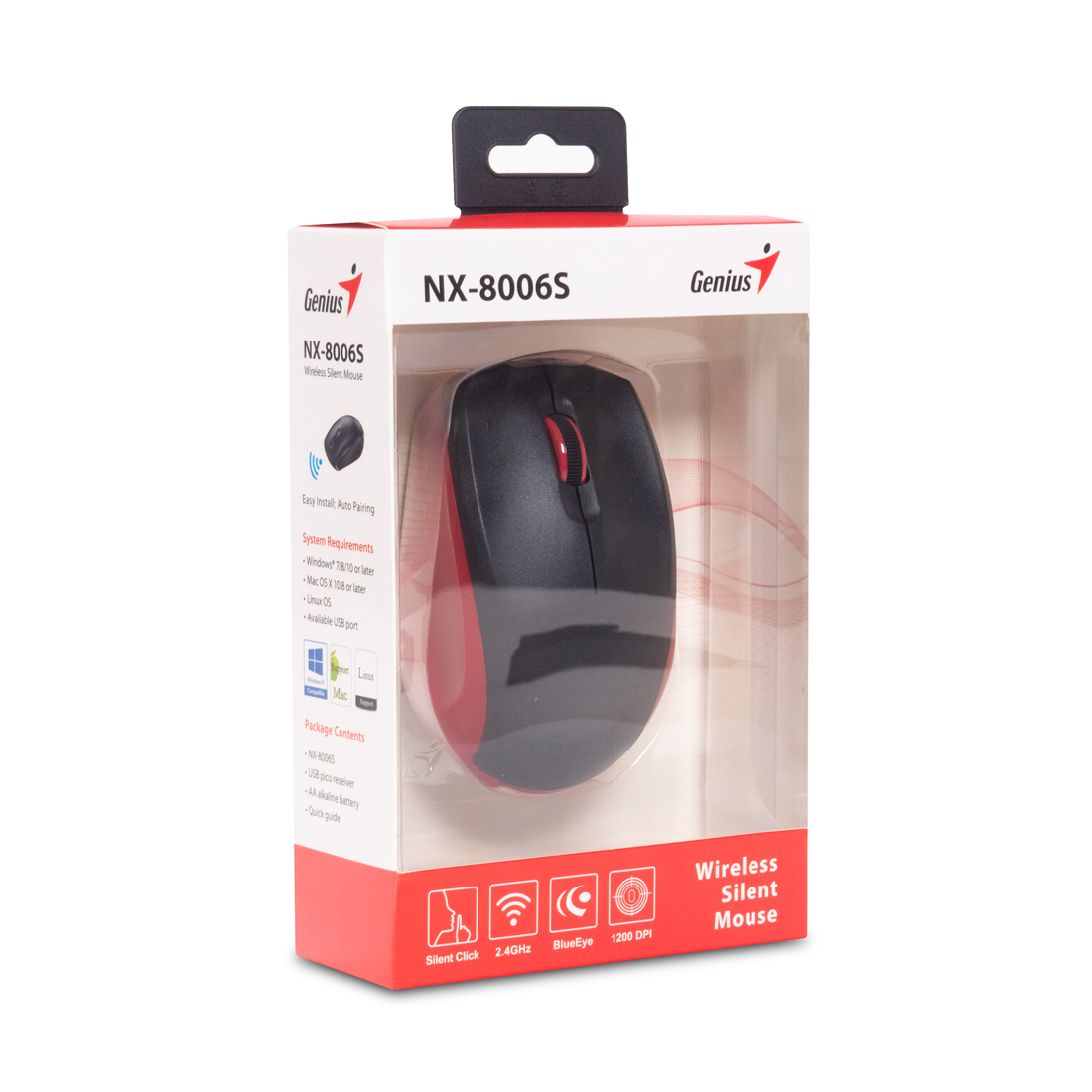 Компьютерная мышь Genius NX-8006S Red 