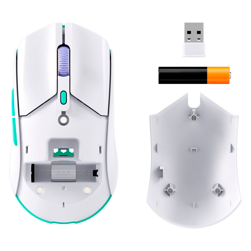 HyperX компьютерлік тышқан Pulsefire Haste 2 Core Wireless (Wht/Grn/Pur) 8R2E7AA - фото 7