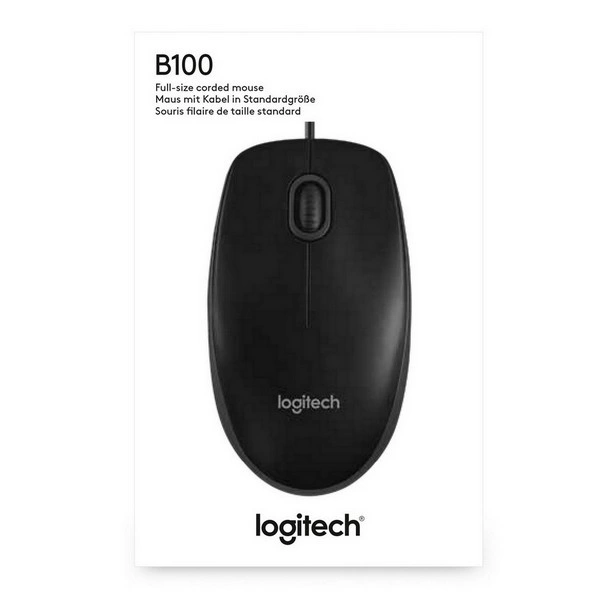 Мышь проводная Logitech B100 Black - фото 9