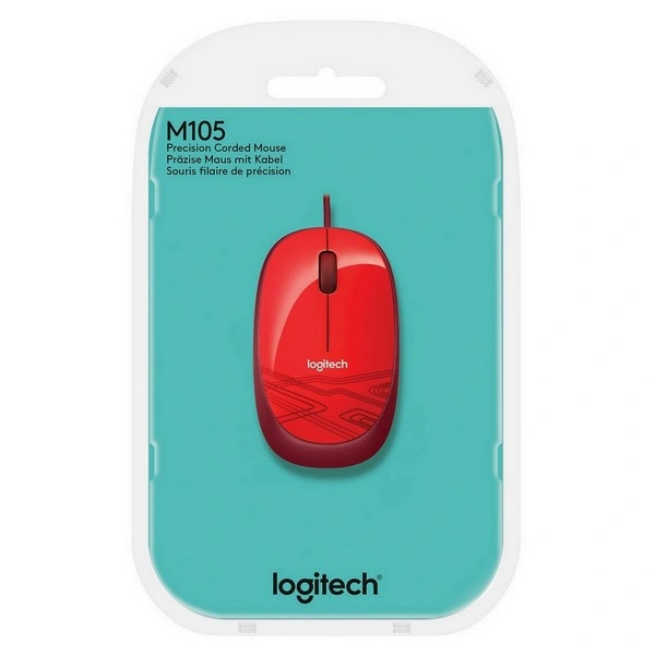 Мышь Logitech Mouse M105 Red - фото 5