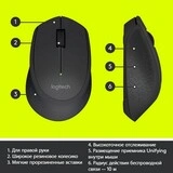 Logitech сымсыз тінтуірі M280 Black - фото 8