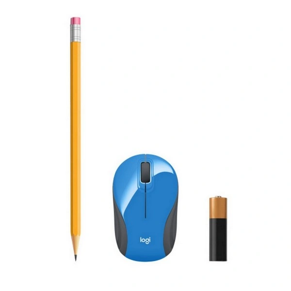 Беспроводная мышь Logitech M187 mini Blue - фото 7