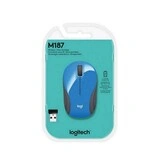 Беспроводная мышь Logitech M187 mini Blue - фото 8